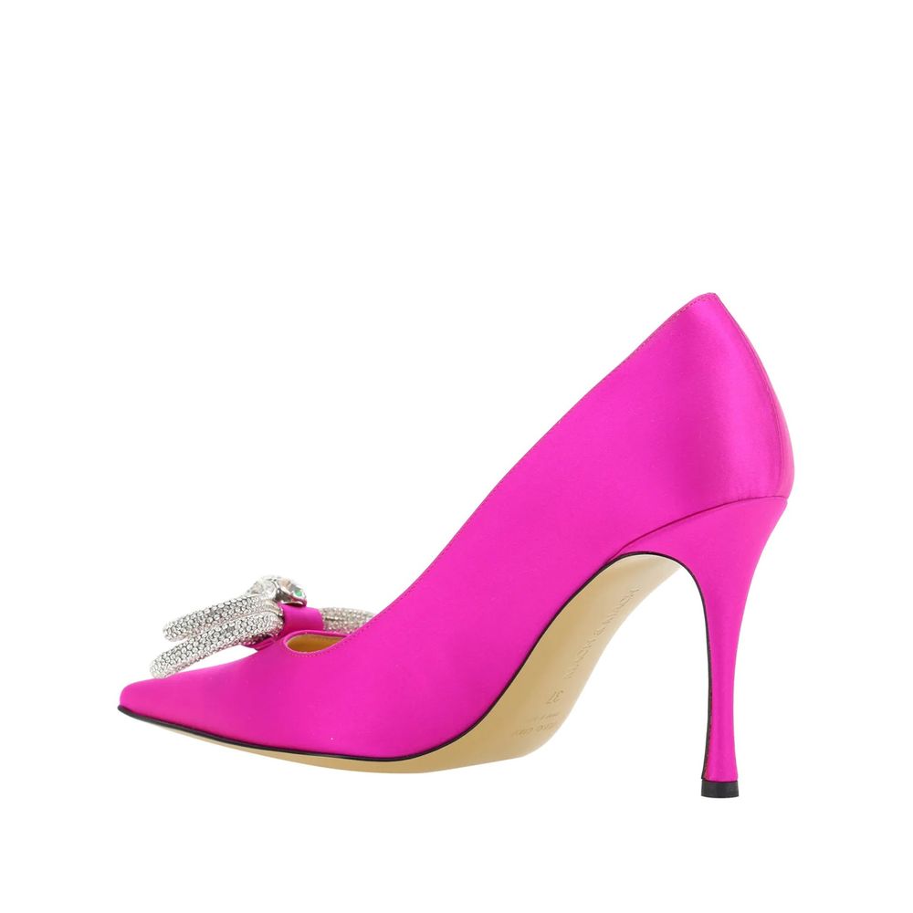 MACH & MACH Satin-Pumps mit doppelter Schleife