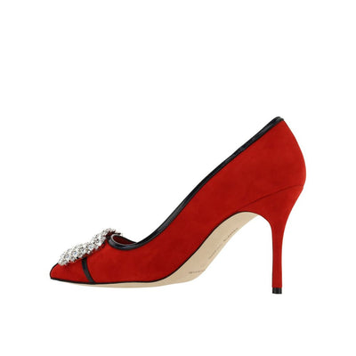 Manolo Blahnik Tuberian 90 Wildleder Pumps
