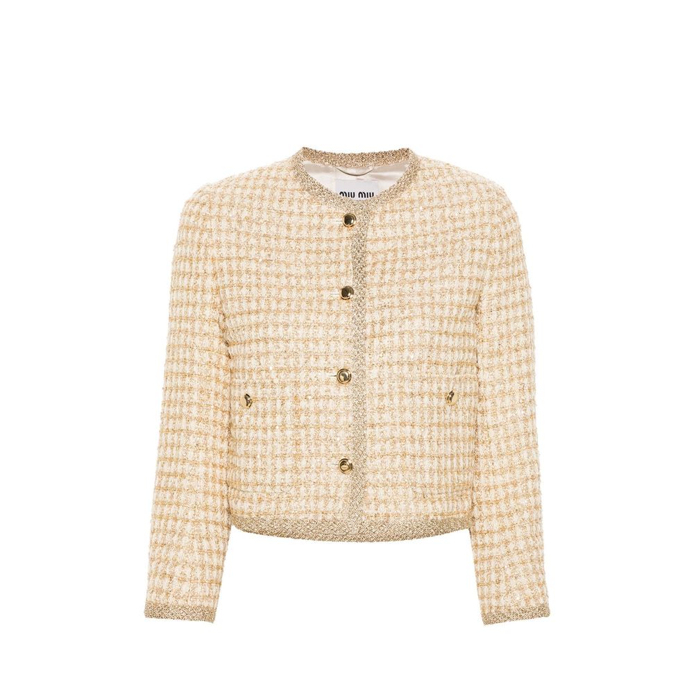 Miu Miu Karo-Lamé-Jacke