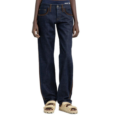 Miu Miu Denim-Jeans mit Paspelierung