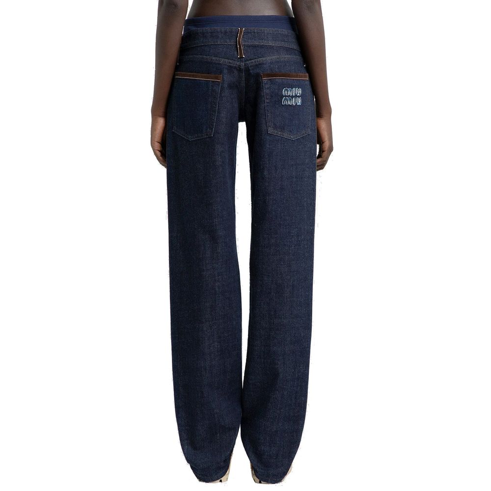 Miu Miu Denim-Jeans mit Paspelierung