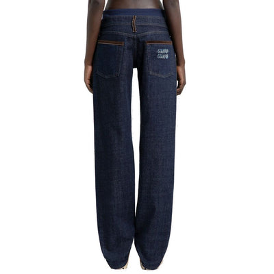 Miu Miu Denim-Jeans mit Paspelierung