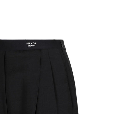 Prada Klassische Logo-Hose aus Wolle