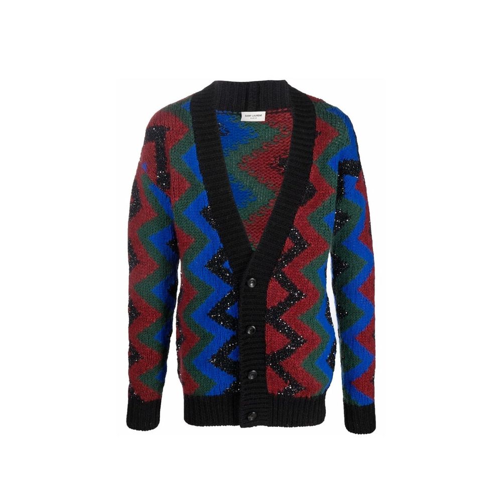Saint Laurent Pailletten Strickjacke
