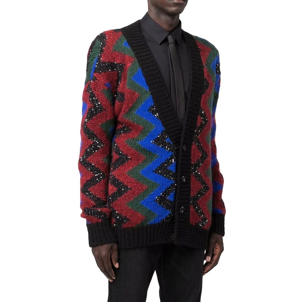 Saint Laurent Pailletten Strickjacke