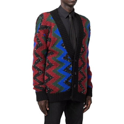 Saint Laurent Pailletten Strickjacke