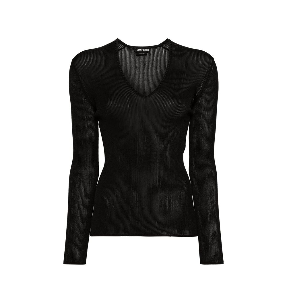 Tom Ford Transparentes Feinripptop
