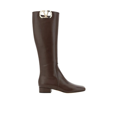 Valentino Garavani Leder-Logo-Stiefel