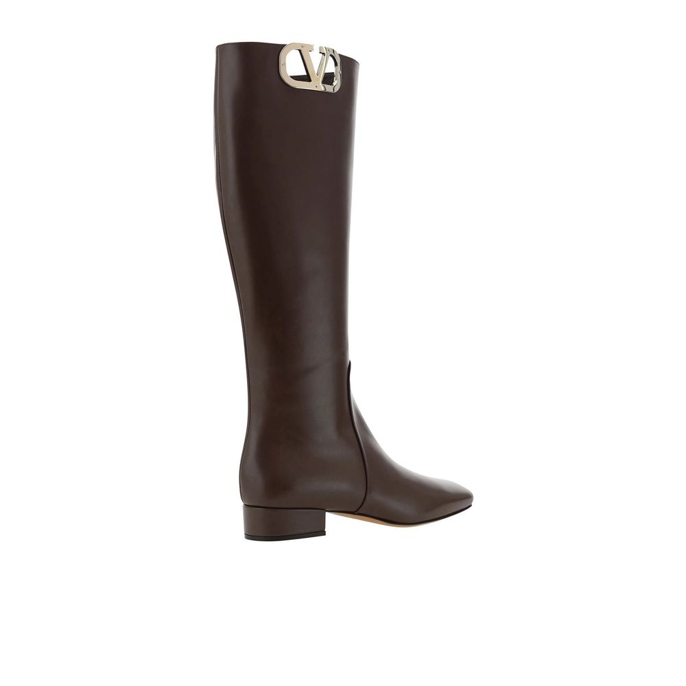 Valentino Garavani Leder-Logo-Stiefel