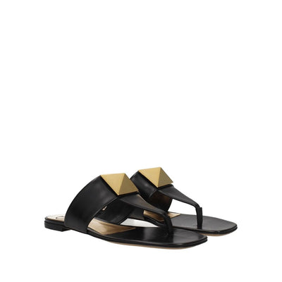 Valentino Garavani One Stud Leder Zehenstegsandalen