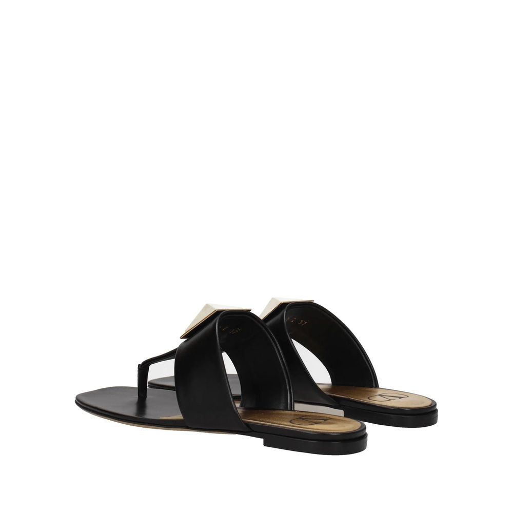 Valentino Garavani One Stud Leder Zehenstegsandalen