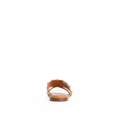 Valentino Garavani Rockstud Leder Flache Sandalen