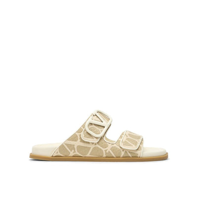 Valentino Garavani Flache Sandalen aus Toile Iconographe
