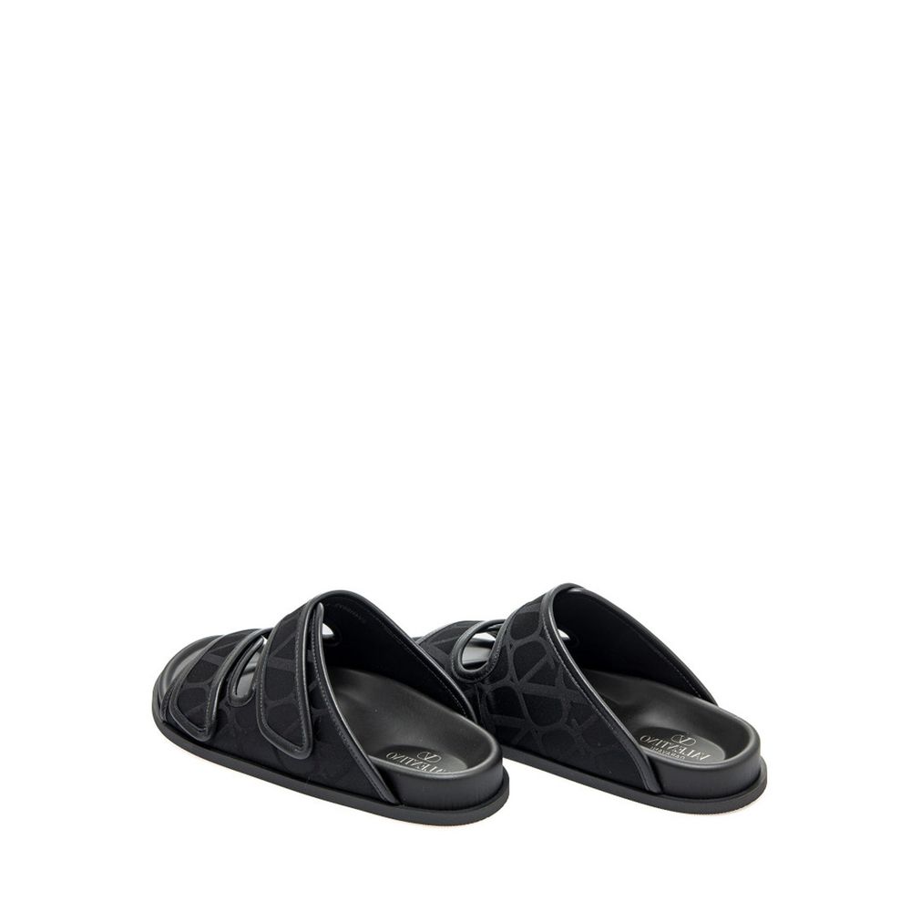 Valentino Garavani Flache Sandalen aus Toile Iconographe