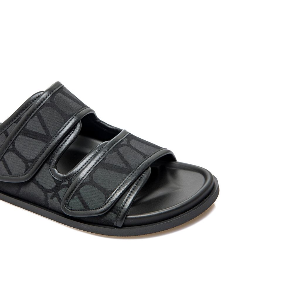 Valentino Garavani Flache Sandalen aus Toile Iconographe
