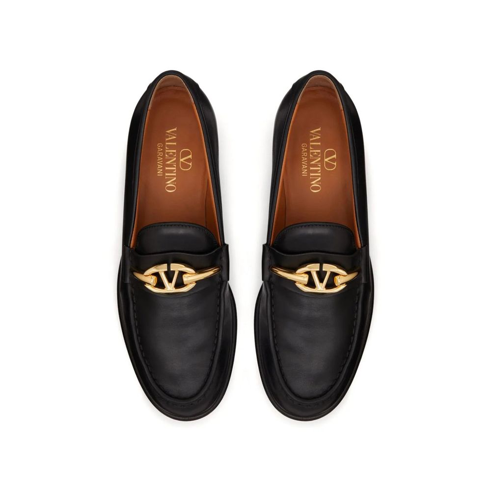 Valentino Garavani V-Logo Moon Leder-Slipper