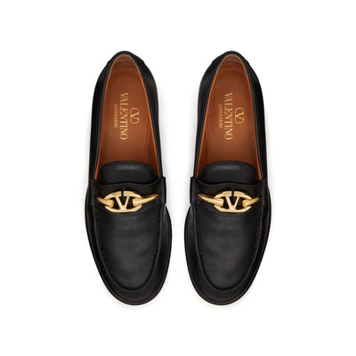 Valentino Garavani V-Logo Moon Leder-Slipper