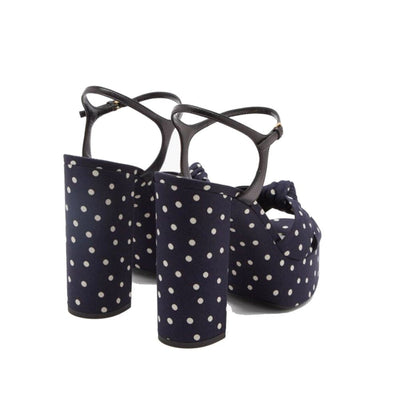 Saint Laurent Bianca Polka-Dot-Sandalen