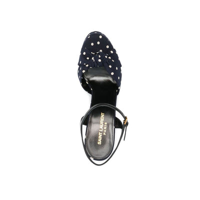 Saint Laurent Bianca Polka-Dot-Sandalen