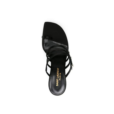 Saint Laurent Jerry 95 Satin-Sandalen