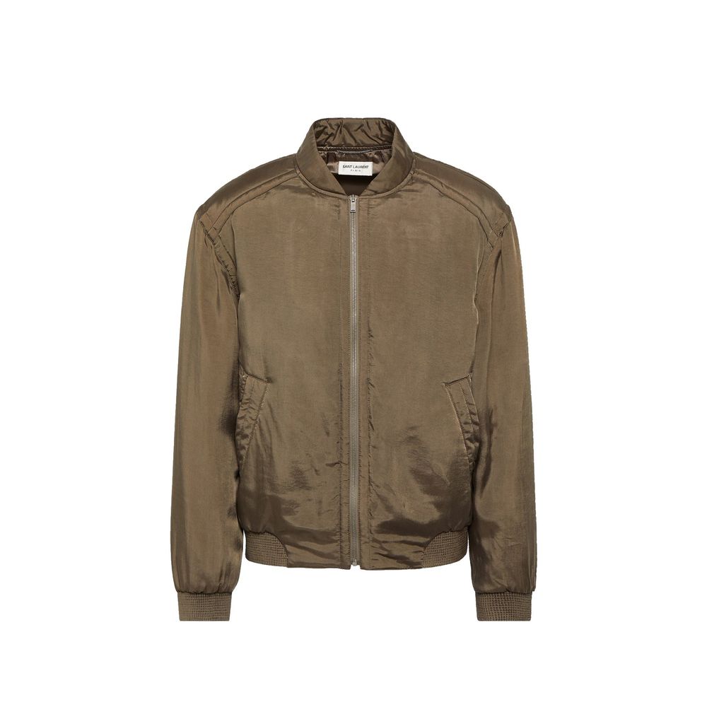 Saint Laurent Teddybär-Bomberjacke aus Twill