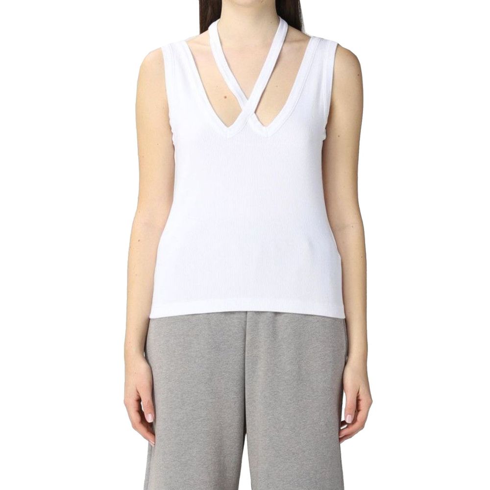 MM6 Maison Margiela Geripptes Baumwoll-Top