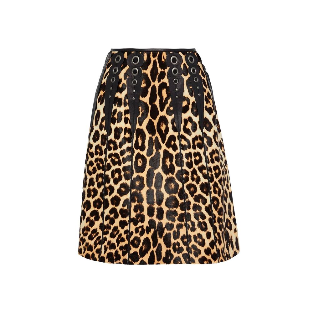 Bottega Veneta Leopardenmuster-Rock aus Kalbshaar