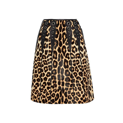 Bottega Veneta Leopardenmuster-Rock aus Kalbshaar