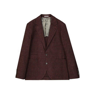 Brunello Cucinelli Tartan-Wolljacke