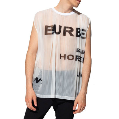 Burberry Pferdefähre Druck Mesh Tank Top