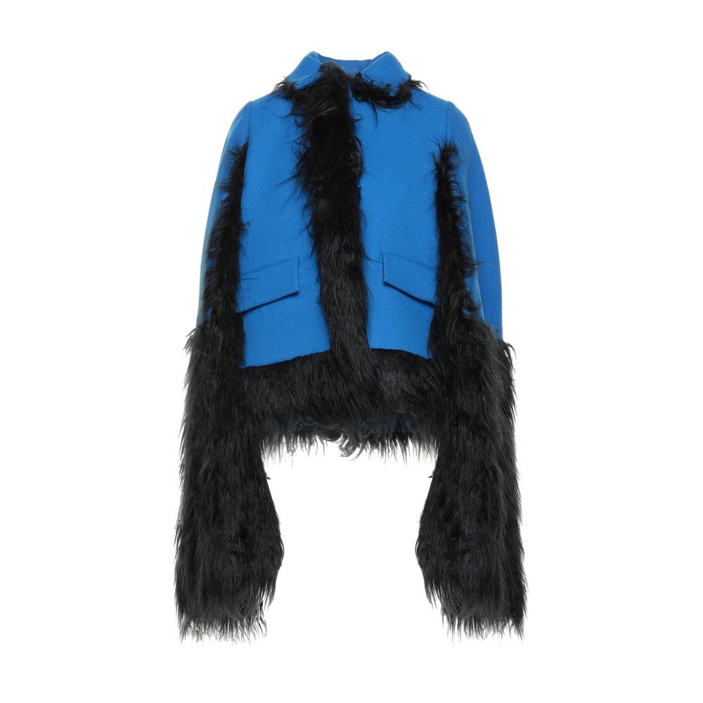 Maison Margiela Jacke mit Kunstfellbesatz und Cape