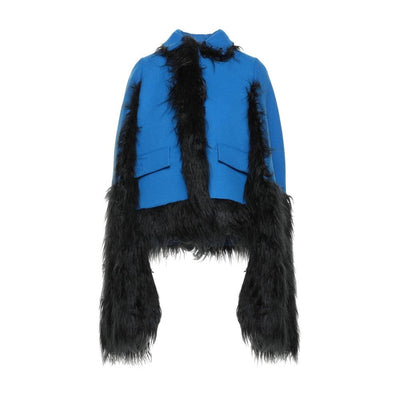 Maison Margiela Jacke mit Kunstfellbesatz und Cape