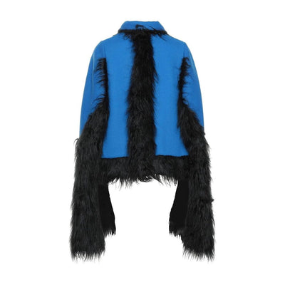 Maison Margiela Jacke mit Kunstfellbesatz und Cape