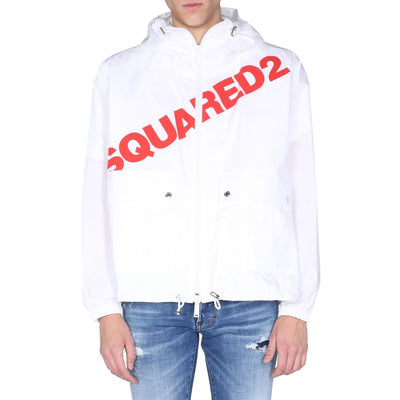 Dsquared² Logo Windbreaker mit Kapuze