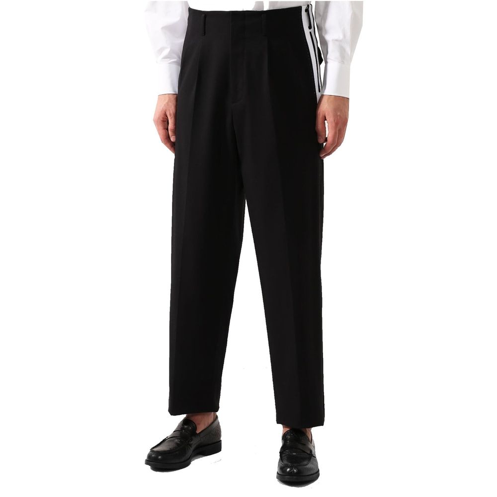 Dolce & Gabbana Hose mit Seitenstreifen und Bundfalte