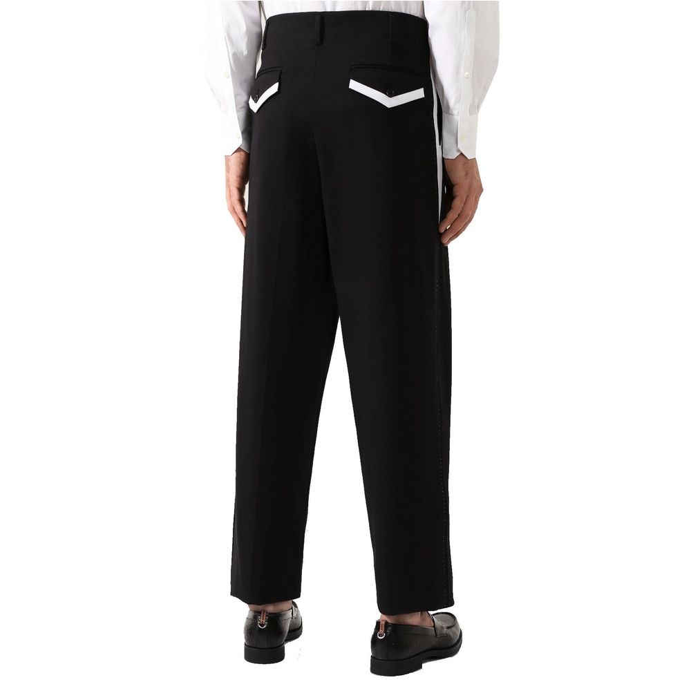 Dolce & Gabbana Hose mit Seitenstreifen und Bundfalte