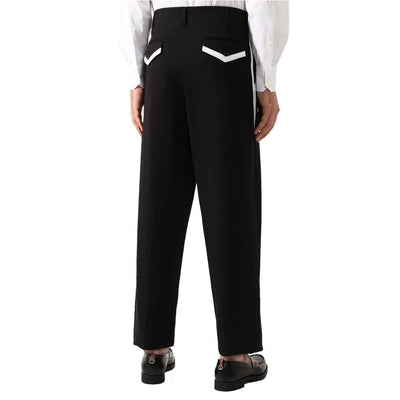Dolce & Gabbana Hose mit Seitenstreifen und Bundfalte