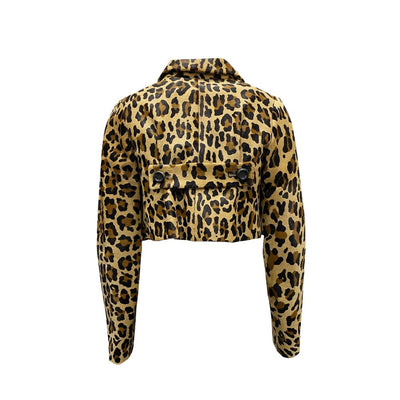 Dsquared² Leopard Kalbshaar Cropped Jacket