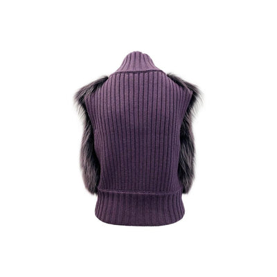 Fabiana Filippi Fuchs Pelz Strickweste Jacke