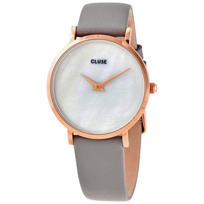 Cluse Graue Lederuhr
