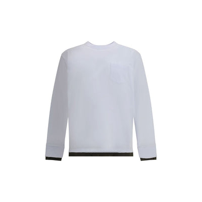Sacai Baumwoll-Jersey mit langen Ärmeln