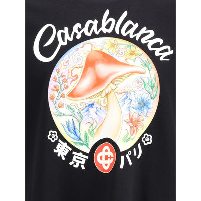 Casablanca T-Shirt mit Pilz-Emblem
