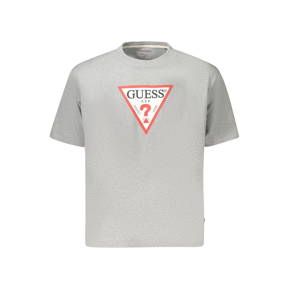 Guess Jeans Graues T-Shirt aus Bio-Baumwolle für Frauen