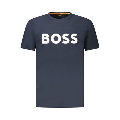 Hugo Boss Blau Baumwolle Männer T-Shirt