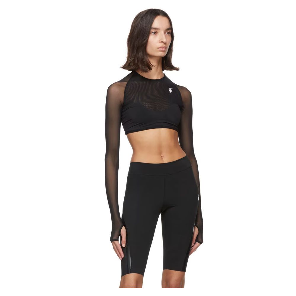 Off-White Schwarzes Nylon kurz