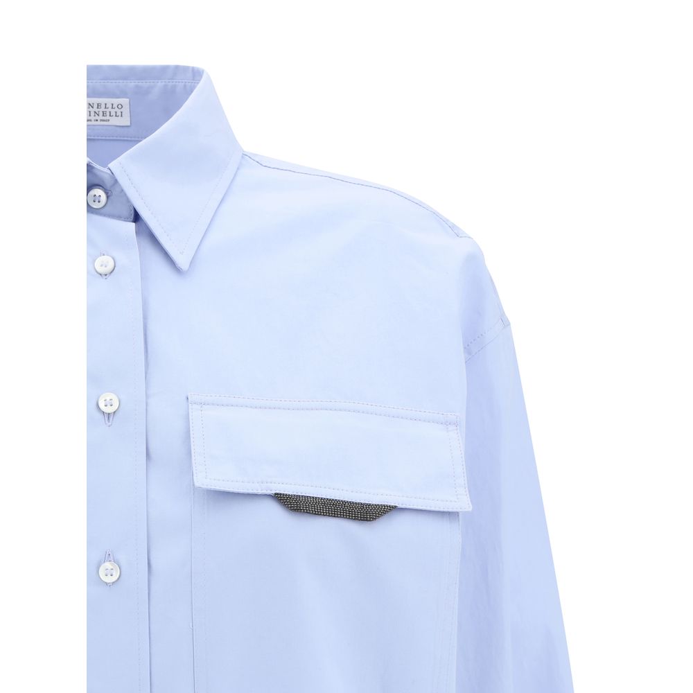 Brunello Cucinelli Hemd mit kultigem Schmuckdetail