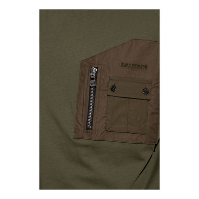 Balmain T-Shirt aus grüner Baumwolle