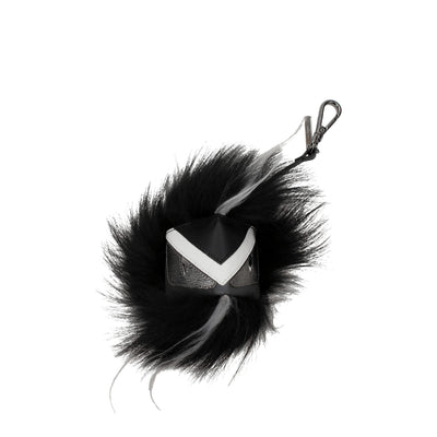 Fendi Schlüsselanhänger aus schwarzem Leder