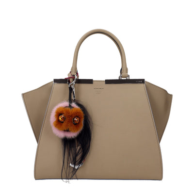 Fendi Brauner Pelz Schlüsselanhänger