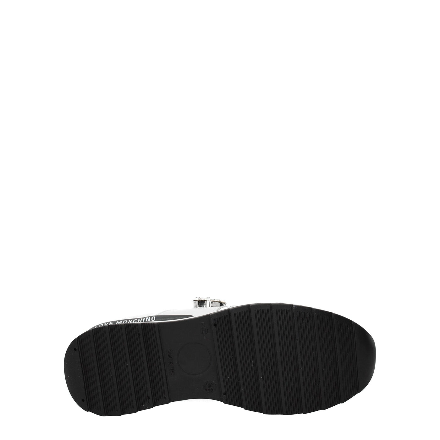 Love Moschino Weiße Leder-Low Tops
